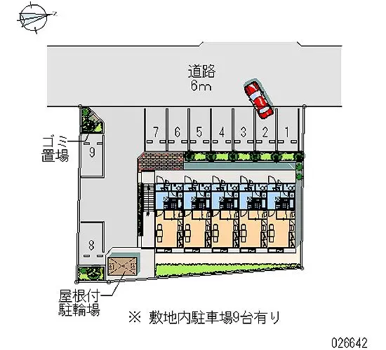 ★手数料０円★高崎市下中居町　月極駐車場（LP）